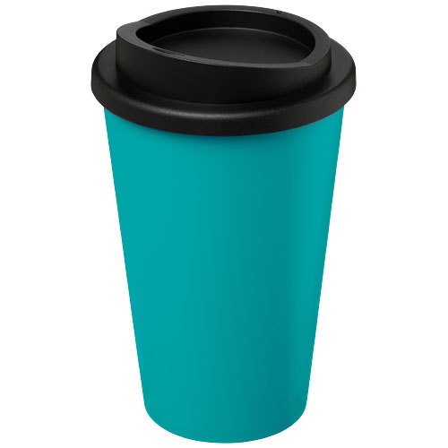 Gobelet isolant promotionnel 350ml Americano® Bleu aqua et Noir